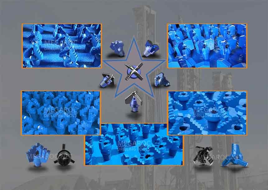 step-drag-bits-chevron-4wing-3wing waterwell drilling