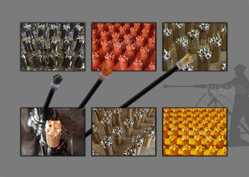 top hammer tapered-button-bits-4 button 5 button 6 button 7 button 8button 9button 11 degree 12 degree 7 degree 6 degree