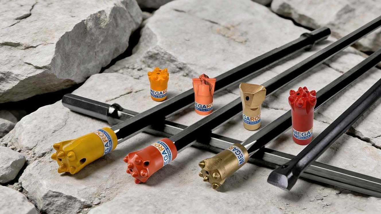 megaroc tapered drill bits rods and integral drill steel 1328-746